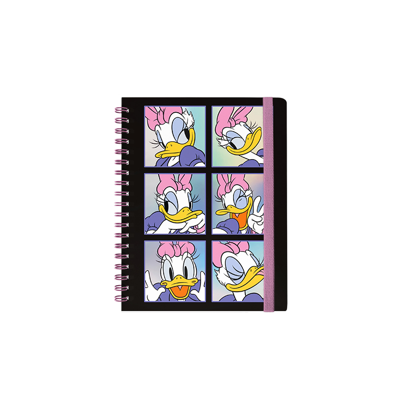 LIBRETA MOOVING A5 CON ELASTICO RAYADA DAISY