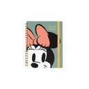 LIBRETA MOOVING A5 CON ELASTICO RAYADA MINNIE