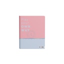 CUADERNO MOOVING 16X21 TAPA FLEXIBLE COSIDO 48 HOJAS PASTEL BLOCK