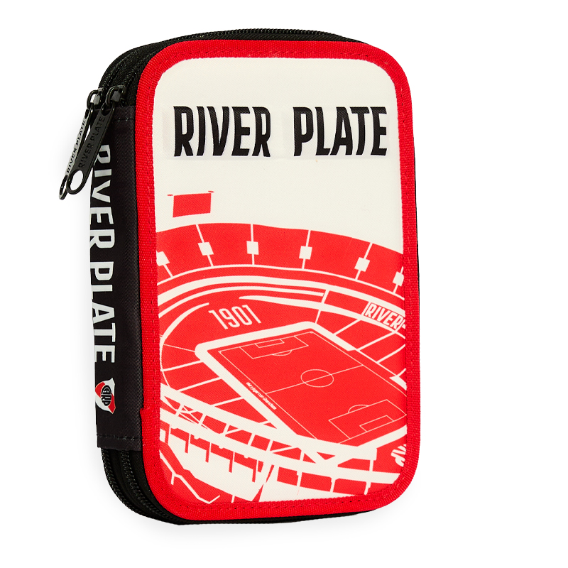 CARTUCHERA MOOVING TEXTIL 2 PISOS RIVER PLATE