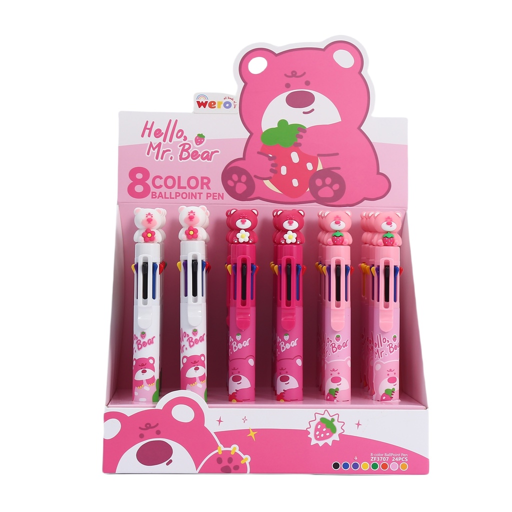 BOLIGRAFO WERO OCHO COLORES HELLO MR BEAR X1