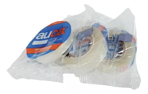 CINTA AUCA 12MMX30MT X2 TRANSPARENTE