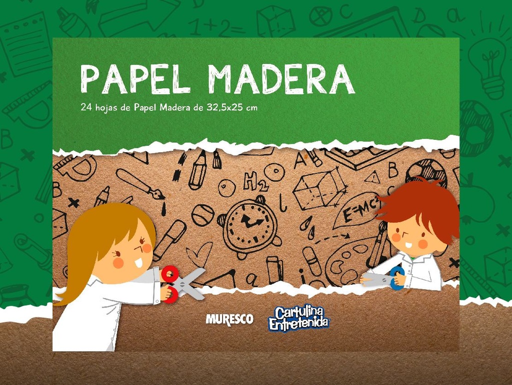 BLOCK MURESCO CARTULINA ENTRETENIDA 24 HOJAS MADERA