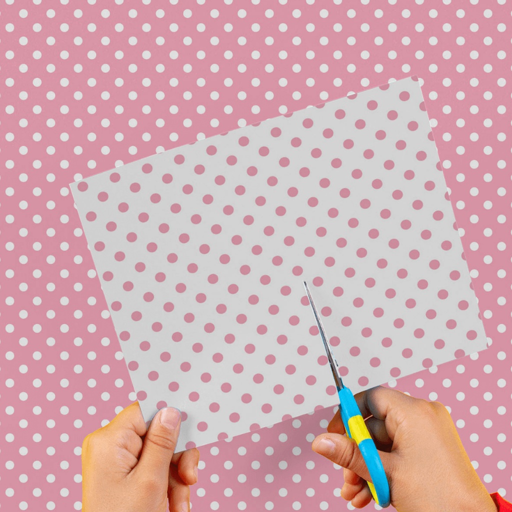 CARTULINA ENTRETENIDA MURESCO X10 LUNARES ROSA-BLANCO