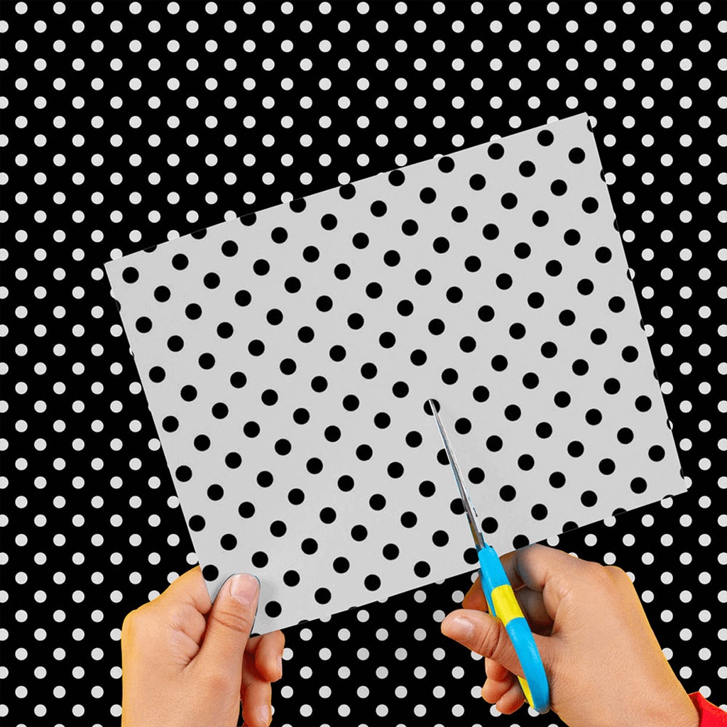 CARTULINA ENTRETENIDA MURESCO X10 LUNARES NEGRO-BLANCO