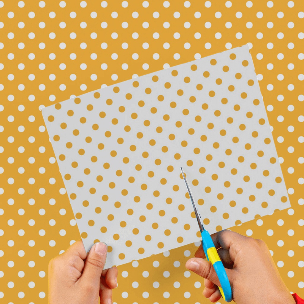 CARTULINA ENTRETENIDA MURESCO X10 LUNARES NARANJA-BLANCO