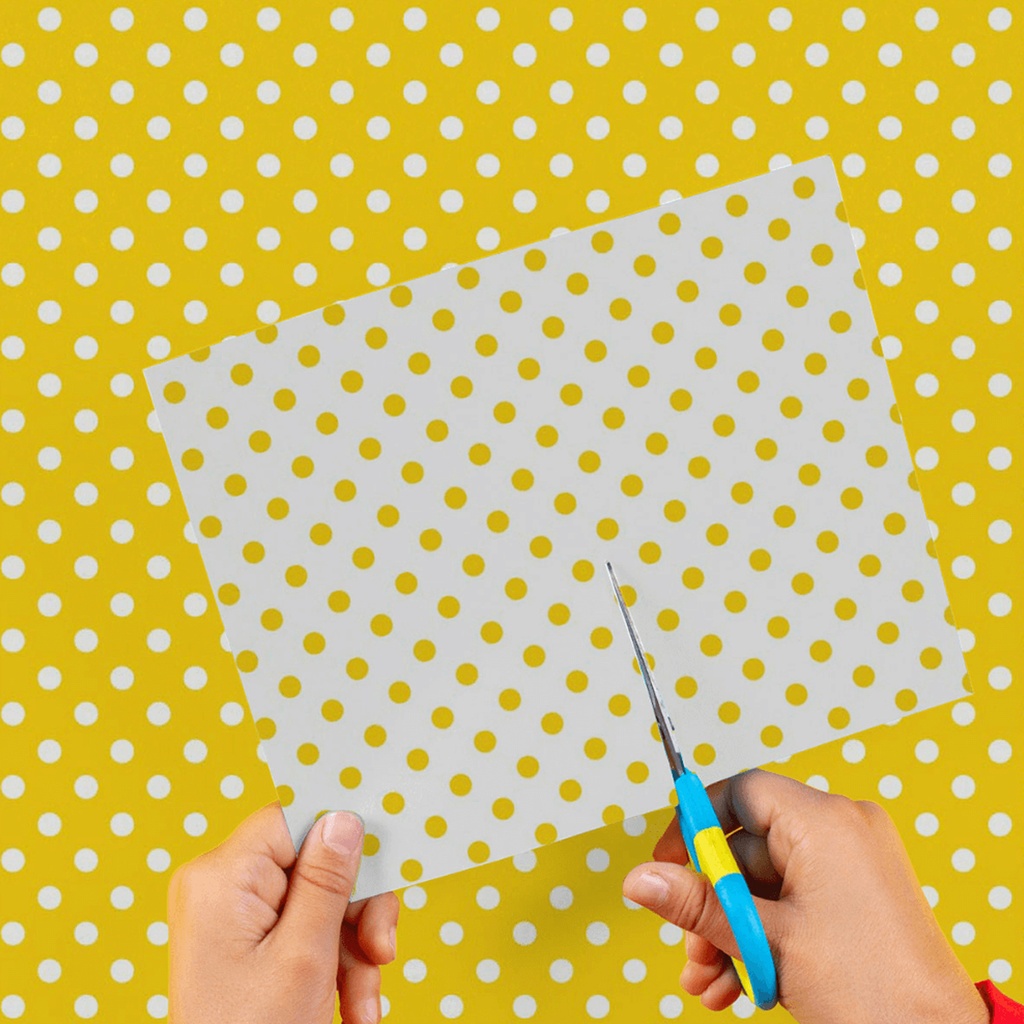 CARTULINA ENTRETENIDA MURESCO X10 LUNARES AMARILLO-BLANCO