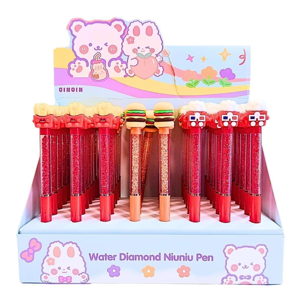BOLIGRAFO X8 FAST FOOD CON CONFETTI