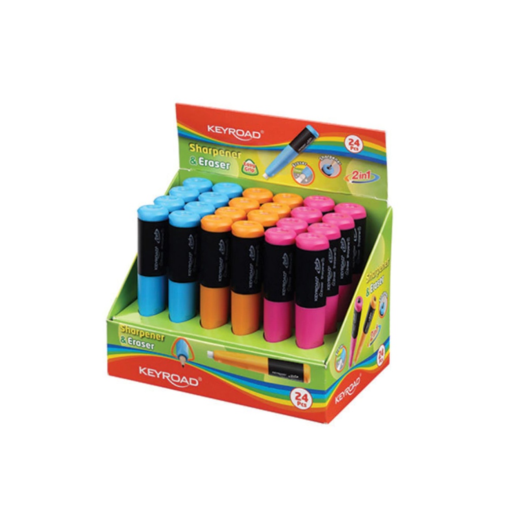 GOMA KEYROAD TIPO LAPIZ CON SACAPUNTAS