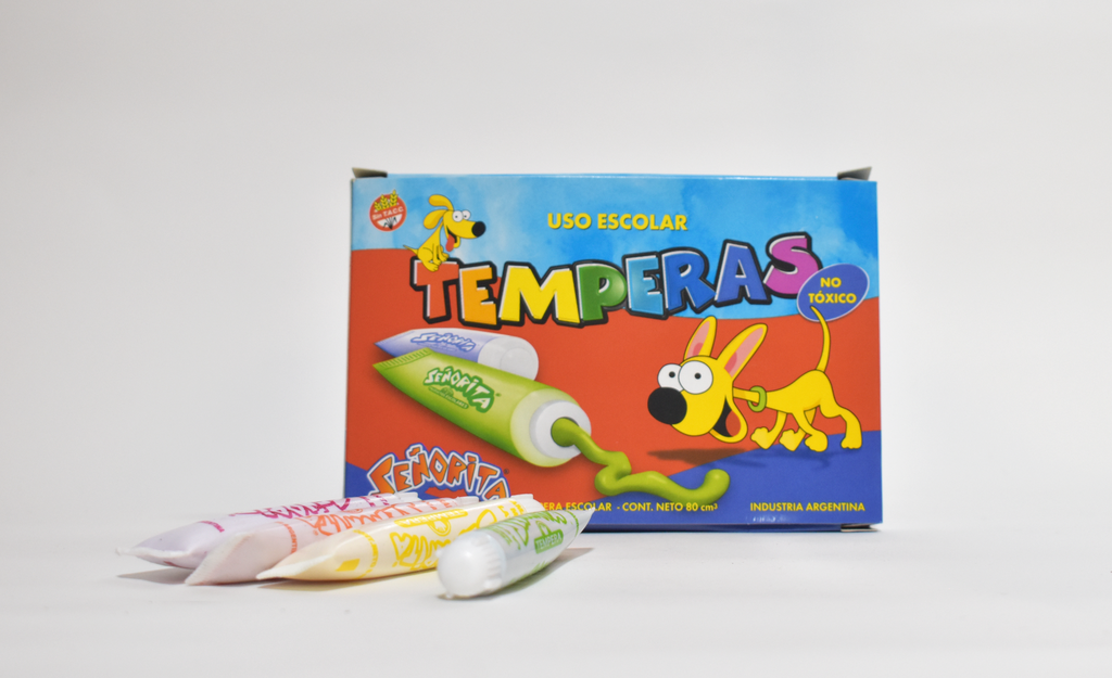 TEMPERA SEÑORITA 8ML X10 SURTIDO