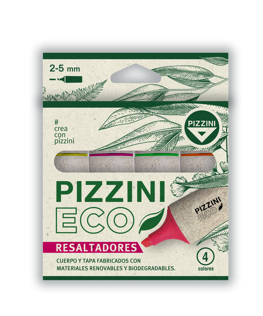 RESALTADOR PIZZINI BISELADOS ECO X4 COLORES