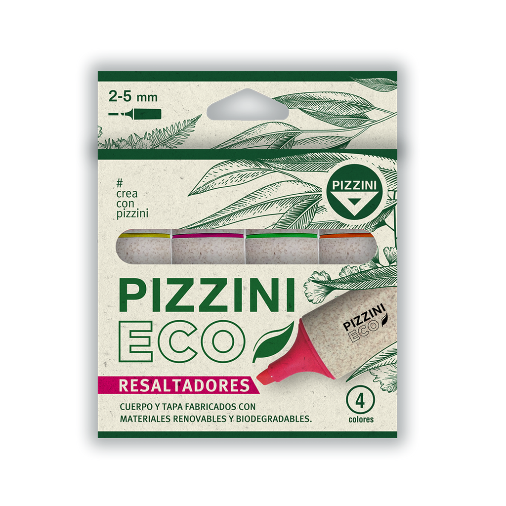 RESALTADOR PIZZINI BISELADOS ECO X4 COLORES