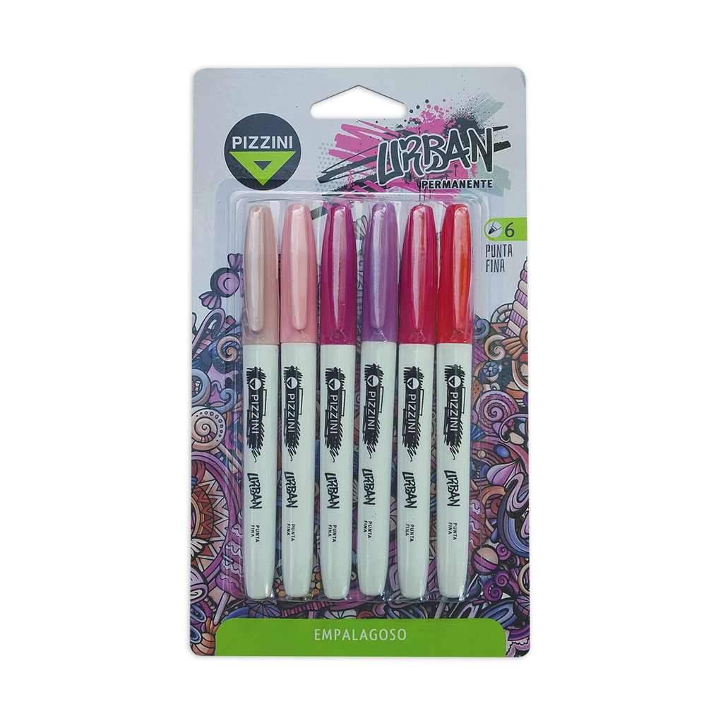 MARCADOR PIZZINI URBAN EMPALAGOSO X6