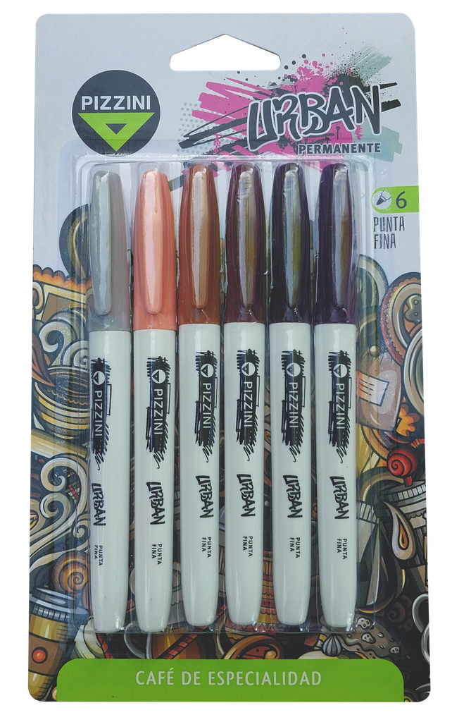 MARCADOR PIZZINI URBAN CAFE DE ESPECIALIDAD X6