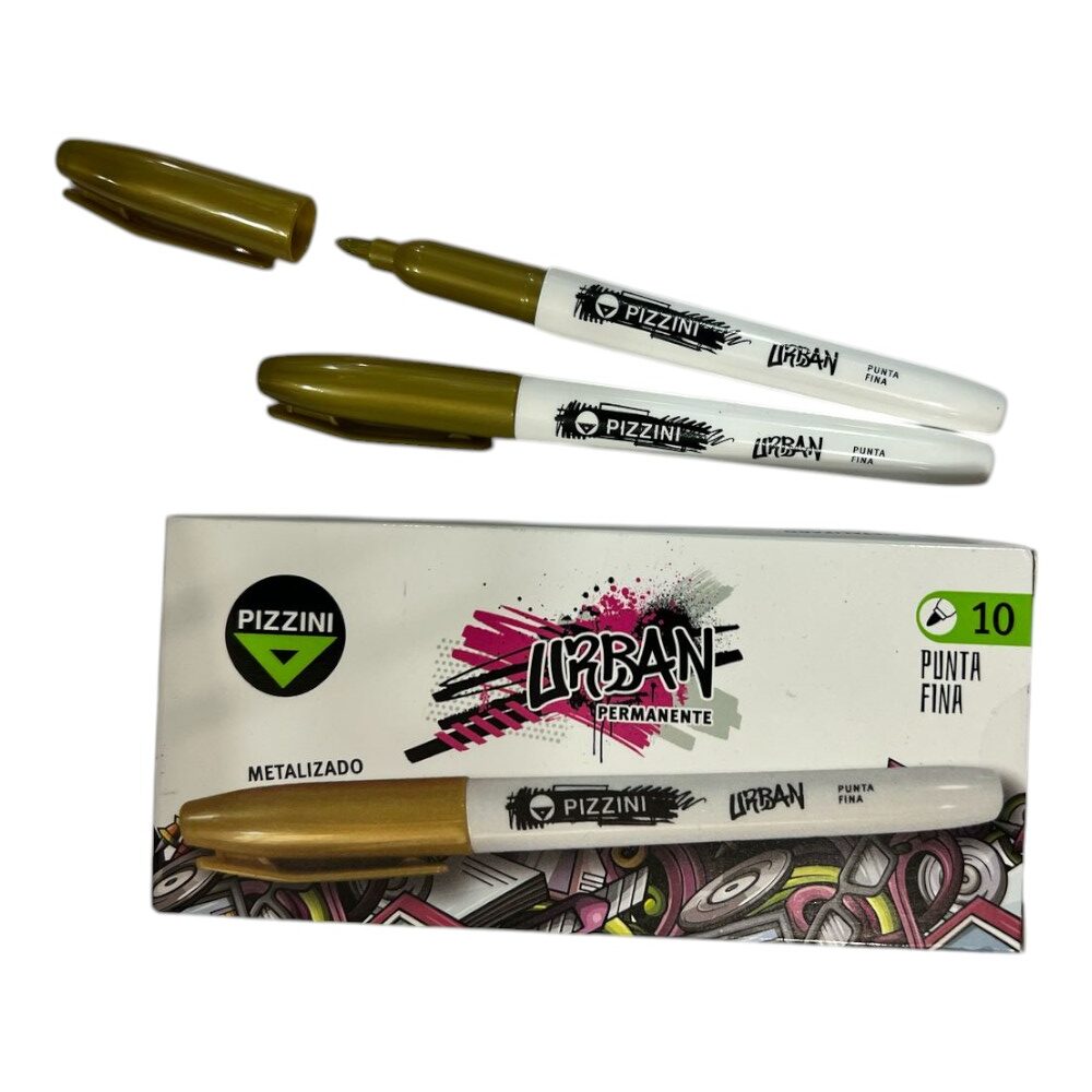 MARCADOR PIZZINI URBAN X10 DORADO