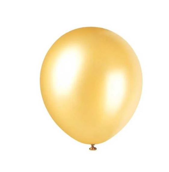 GLOBO LISO Nº12 PERLADO DORADO X25