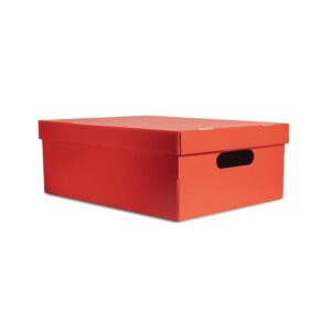 CAJA MEDIANA LISA ROJO