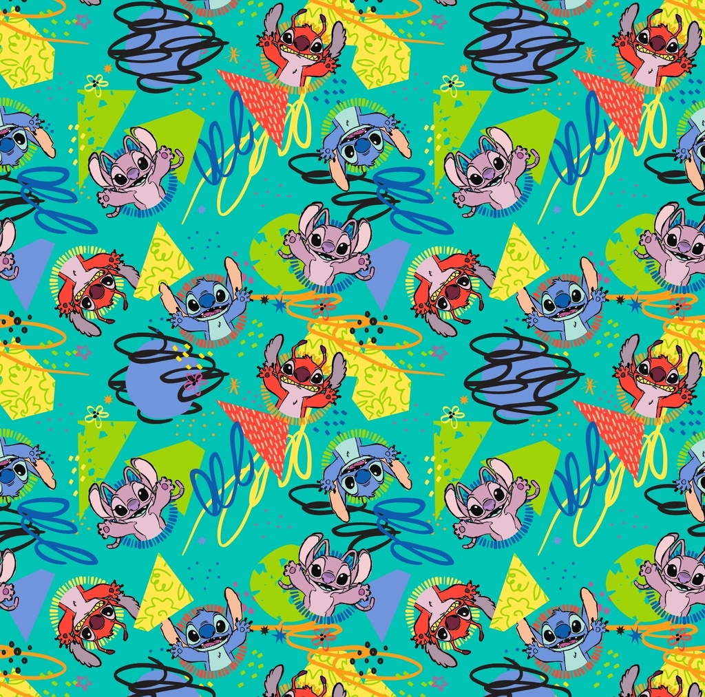 PAPEL PARA REGALO MURESCO 70X100CM X10 STITCH ALOHA