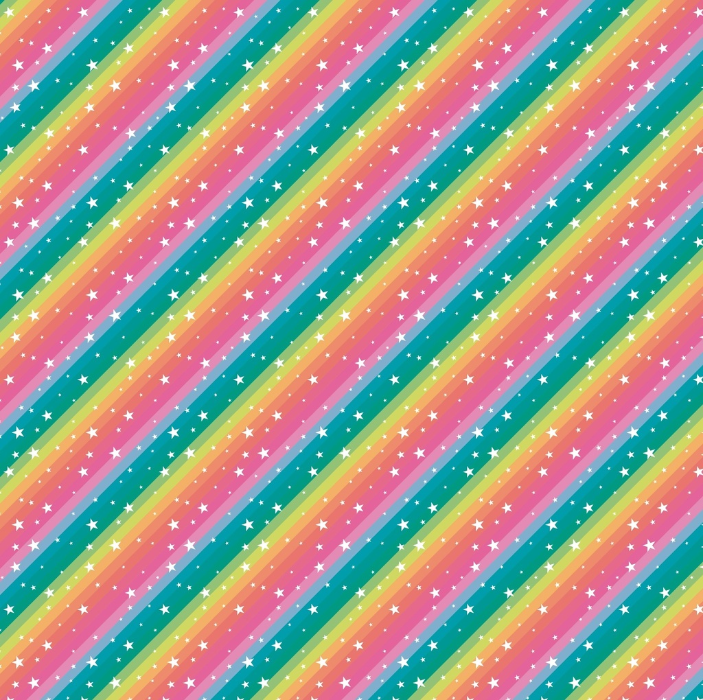 PAPEL PARA REGALO MURESCO 70X100CM X10 RAINBOW STARS