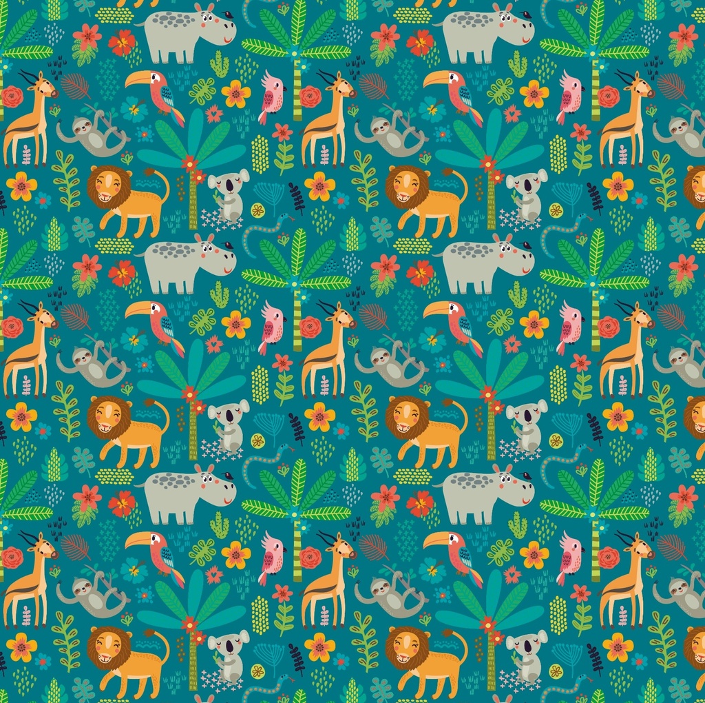 PAPEL PARA REGALO MURESCO 70X100CM X10 SELVA INFANTIL