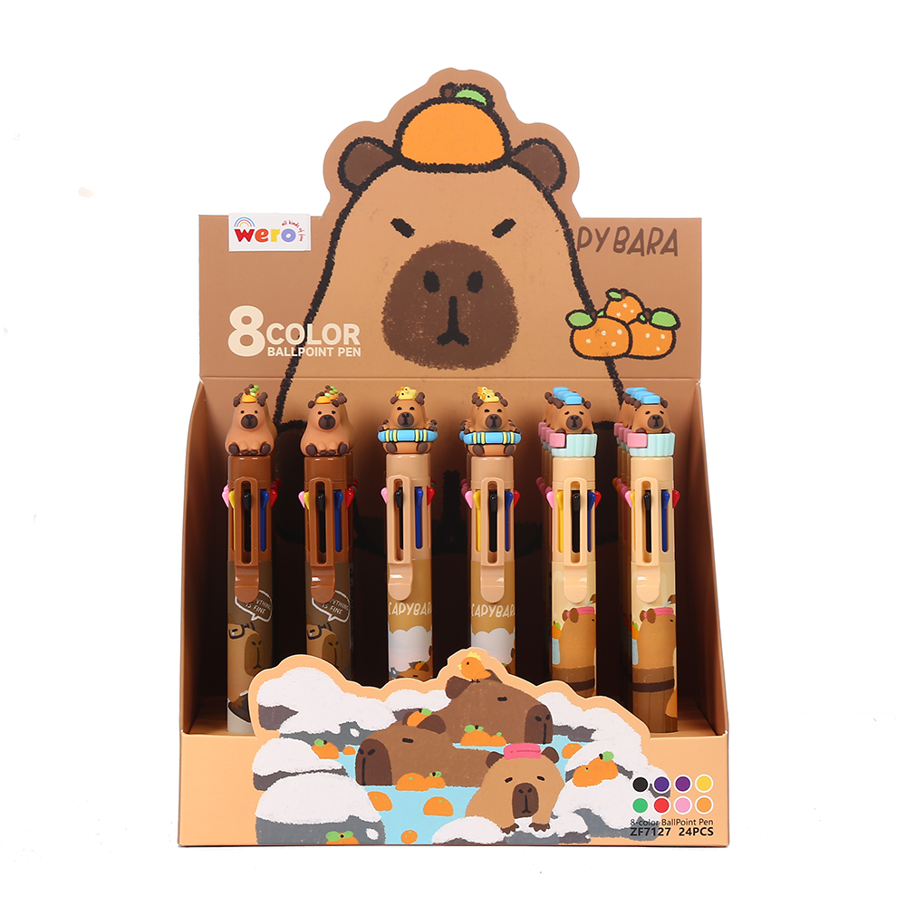 BOLIGRAFO WERO OCHO COLORES CAPYBARA