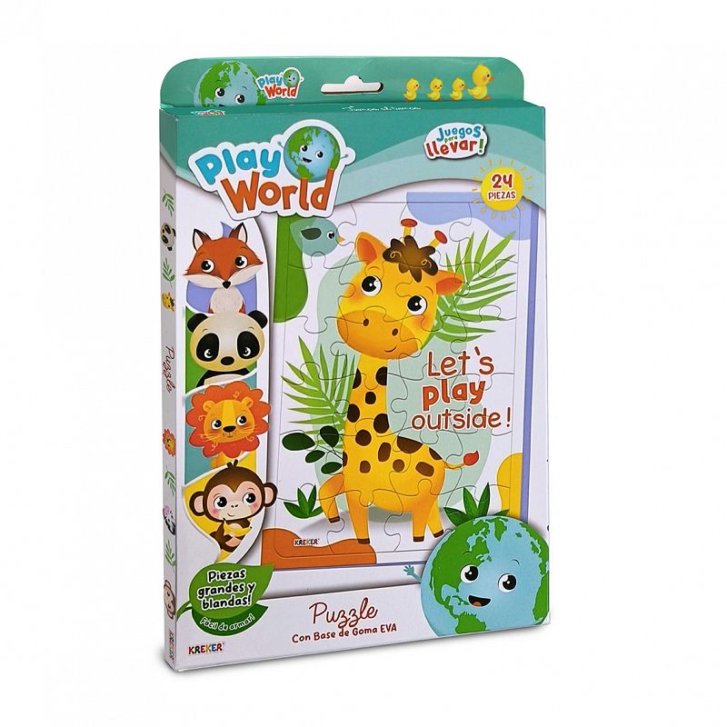 JUEGO KREKER PLAY WORLD PUZZLE JIRAFA X24 PIEZAS