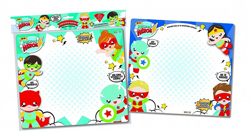 PIZARRA KREKER SE TU PROPIO HEROE CON FIBRON + BORRADOR