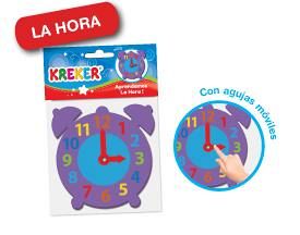 JUEGO KREKER GOMA EVA ¡APRENDAMOS LA HORA!