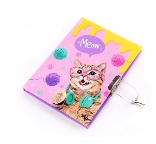 DIARIO INTIMO MP CATS 15X10.8 56 HOJAS CON CERRADURA