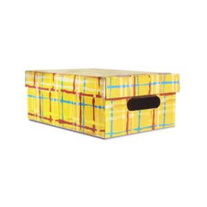 CAJA ESCOCES CHICA 31X22X13 COLORES SURTIDOS LIQUIDACION