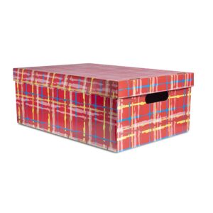 CAJA ESCOCES GRANDE 48X33X15 COLORES SURTIDOS LIQUIDACION