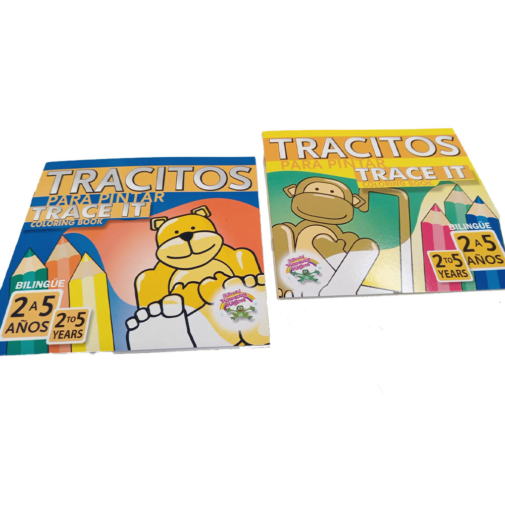 LIBRO TRACITOS PARA PINTAR BILINGUE 2 A 5 AÑOS