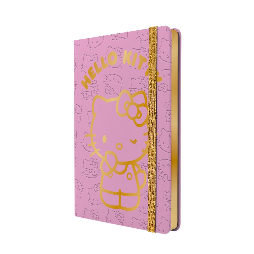 LIBRETA MOOVING NOTES A5 TAPA DURA HELLO KITTY RAYADO (PROXIMAMENTE)
