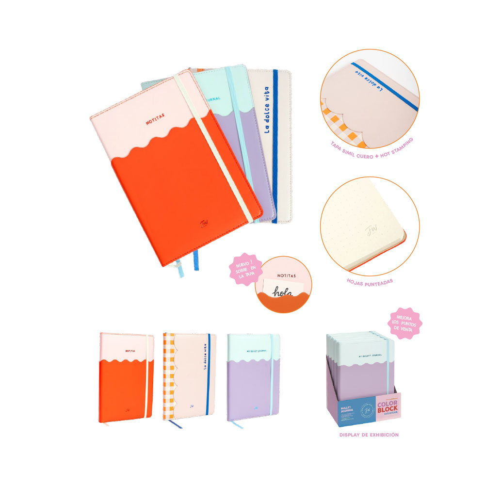 LIBRETA FW 14.8X21 COLOR BLOCK