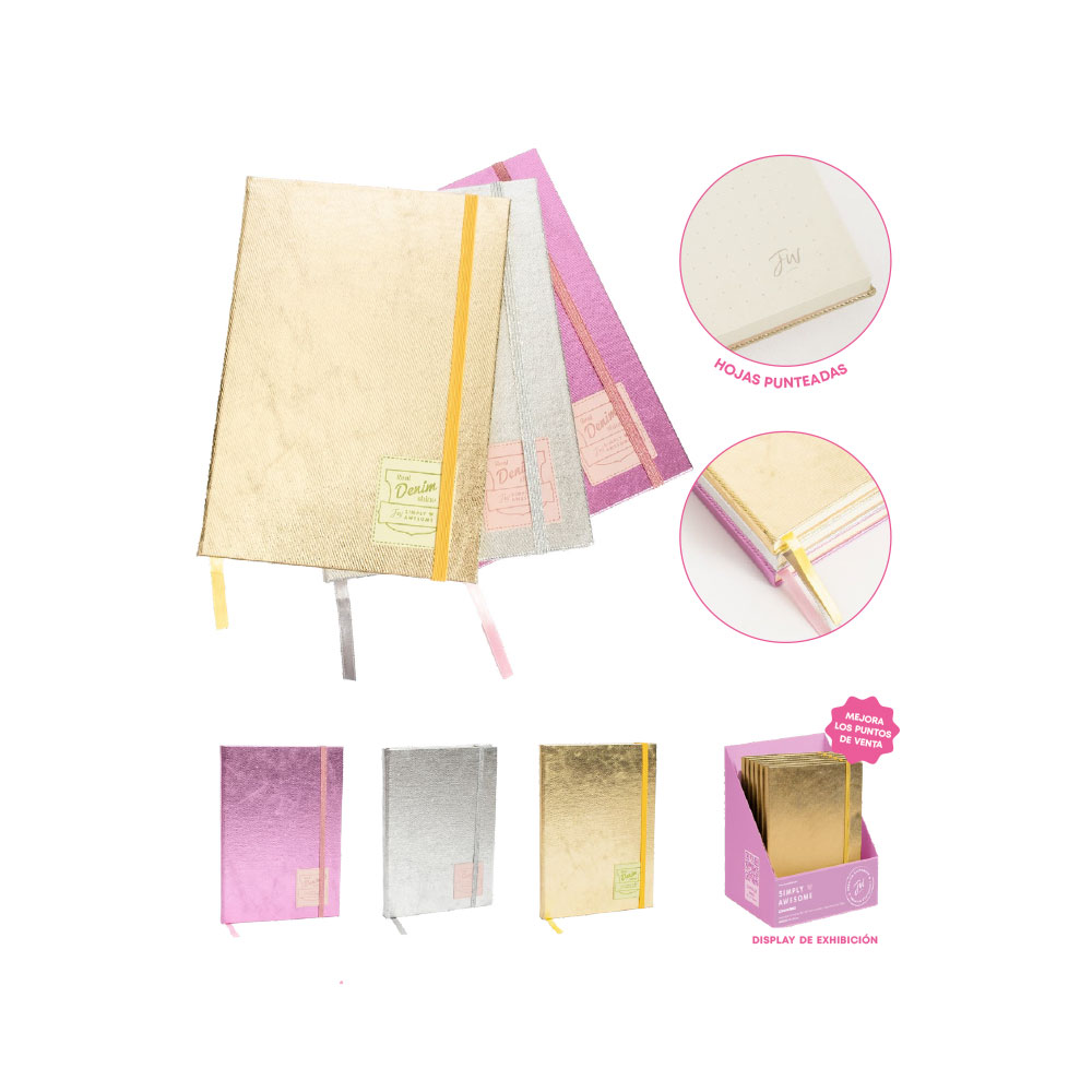 LIBRETA FW BULLET JOURNAL SHINE 140X200 80 HOJAS CON PUNTOS