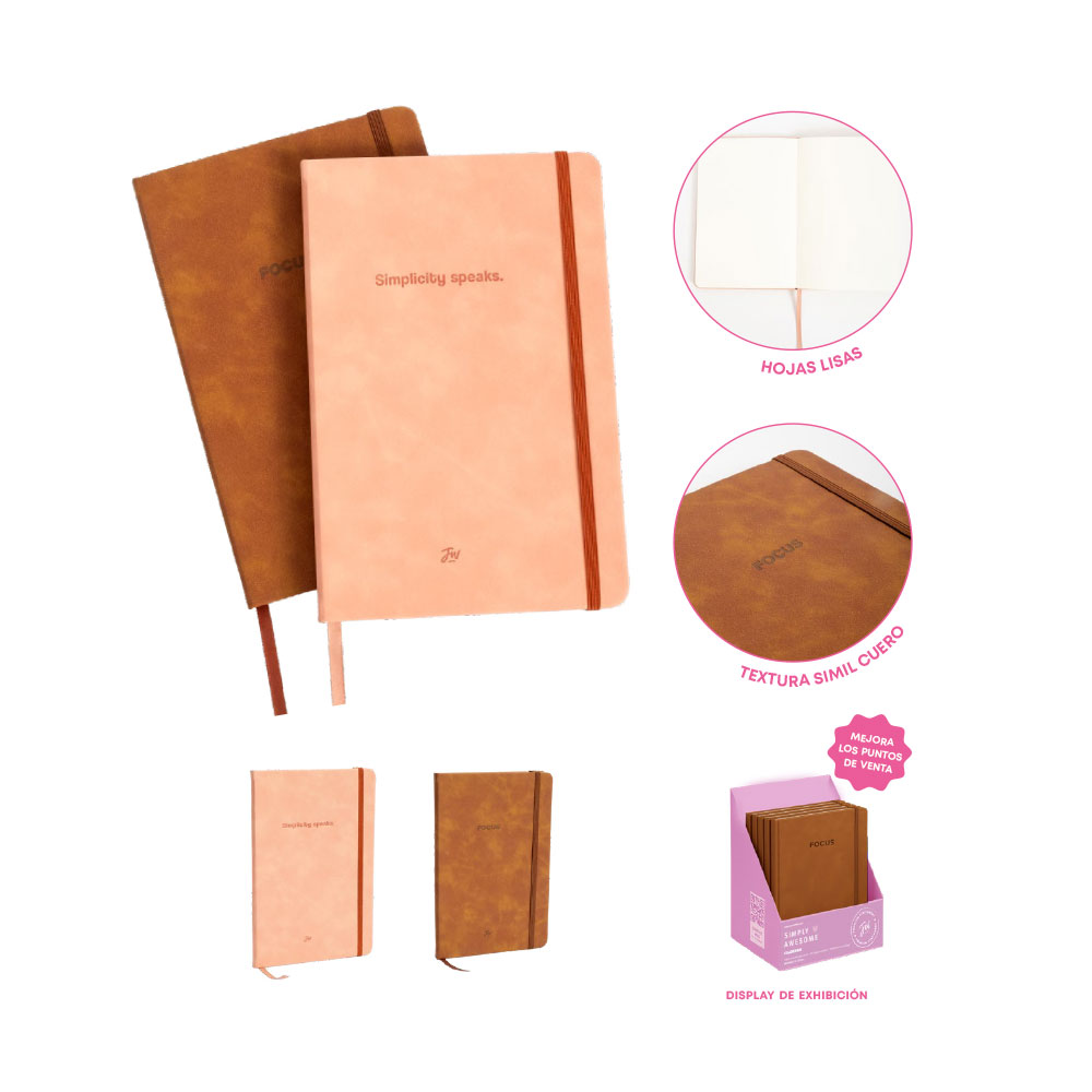 CUADERNO FW SKETCK SIMPLY TAPA DURA 140X210 80HOJAS LISAS