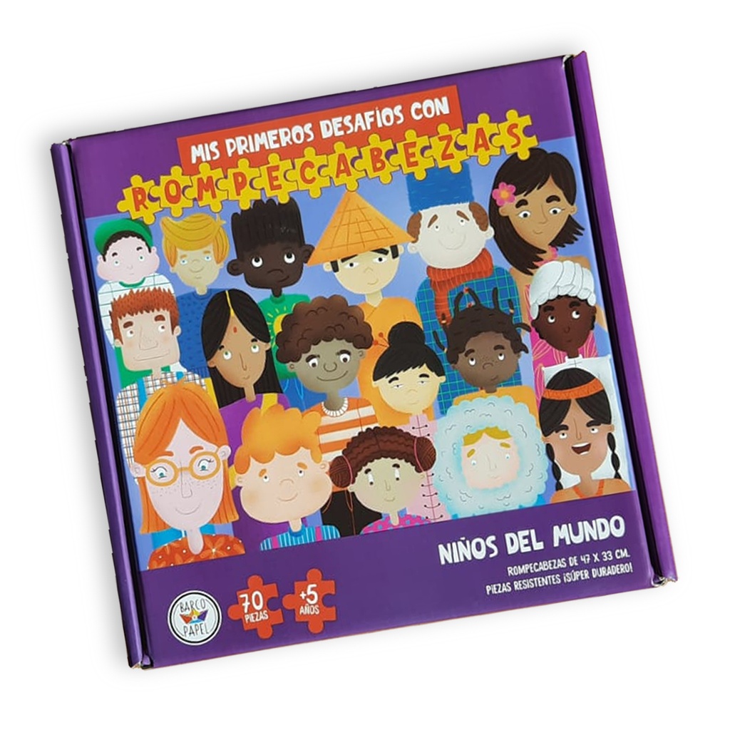 ROMPECABEZAS BARCO DE PAPEL 70 PIEZAS - NIÑOS DEL MUNDO