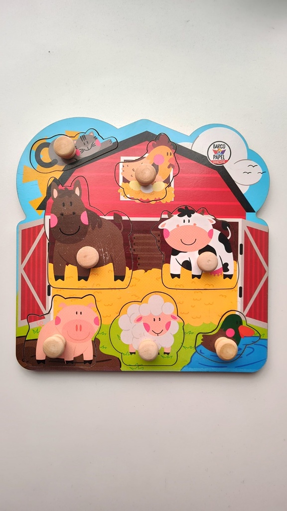 JUEGO DE MADERA BARCO DE PAPEL MIS PRIMEROS ENCASTRES - LA GRANJA