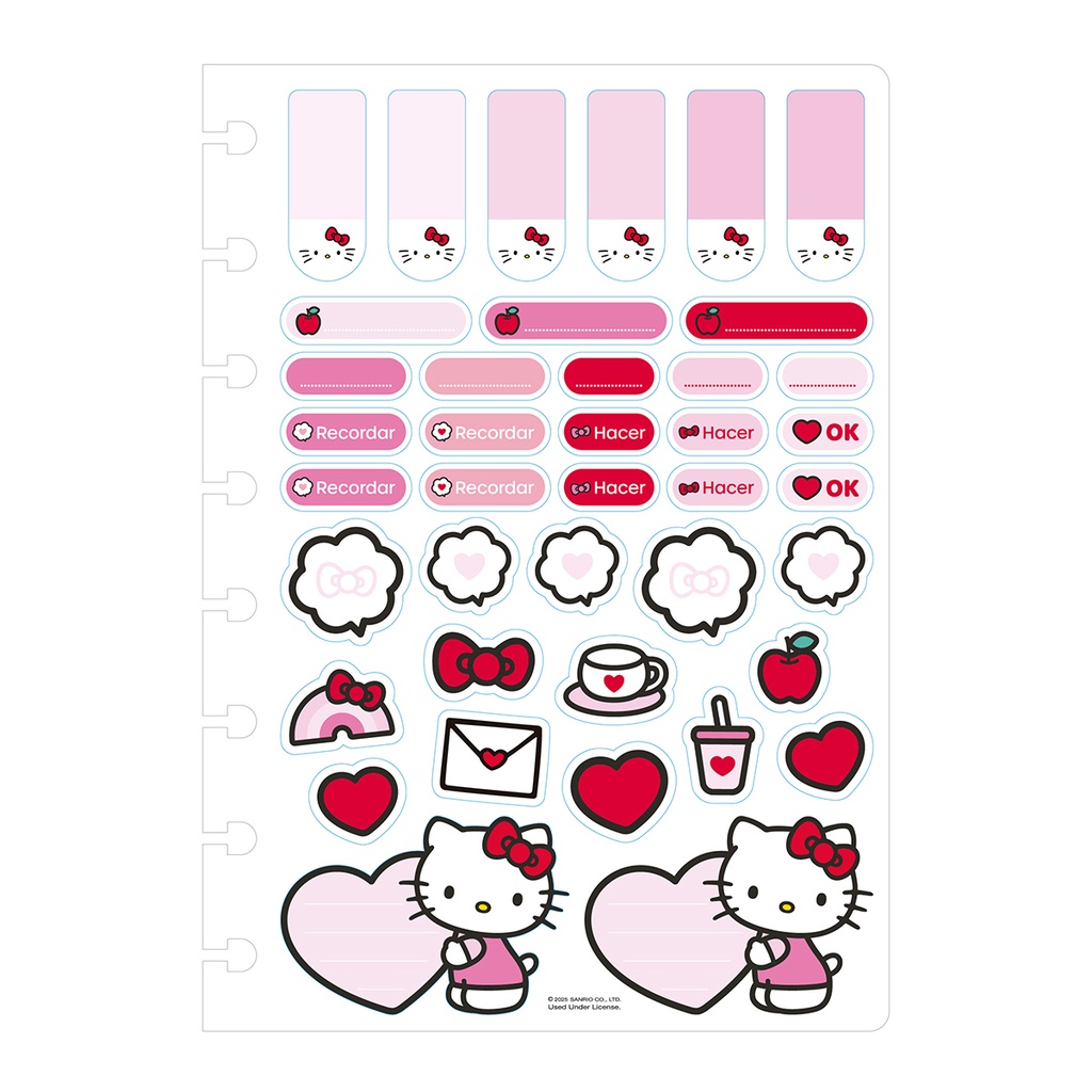 SET REPUESTO PARA CUADERNO MOOVING LOOP A5 HELLO KITTY