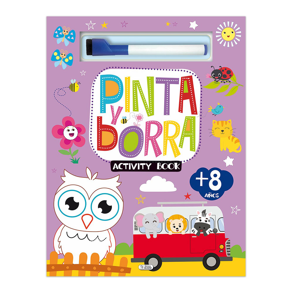 LIBRO DE ACTIVIDADES SCHOOL FUN PINTA Y BORRA LECHUZA