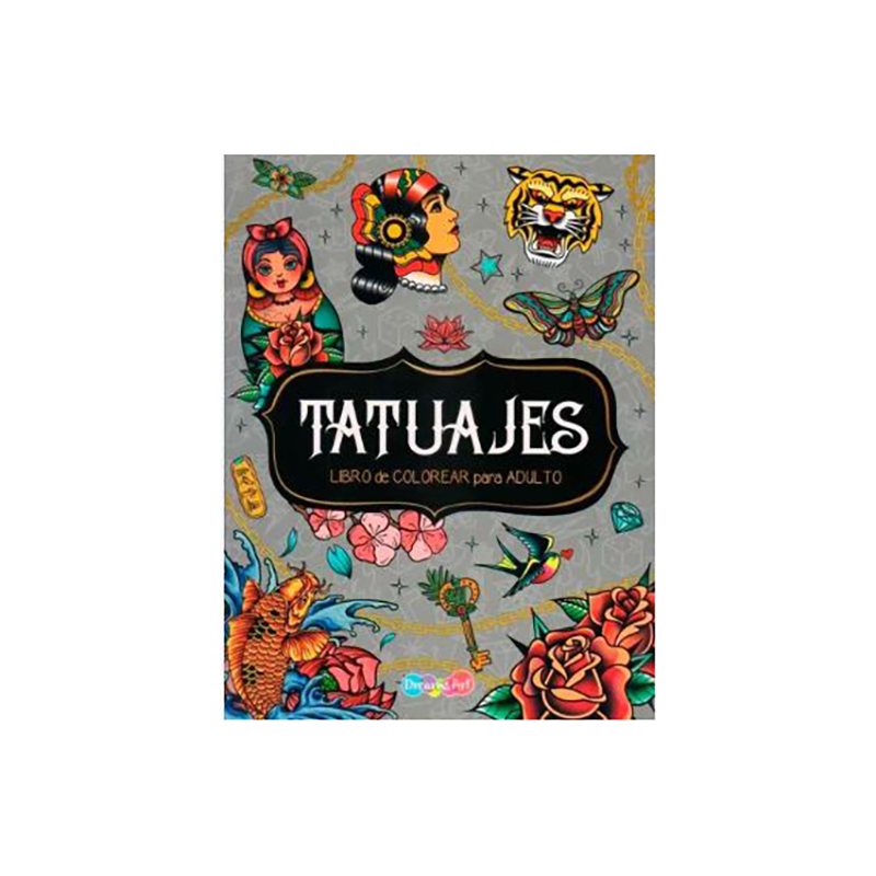 LIBRO PARA COLOREAR DREAMS ART PARA ADULTO TATUAJES