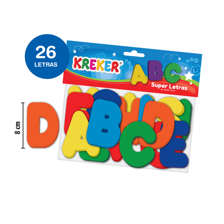 JUEGO KREKER GOMA EVA SUPER LETRAS