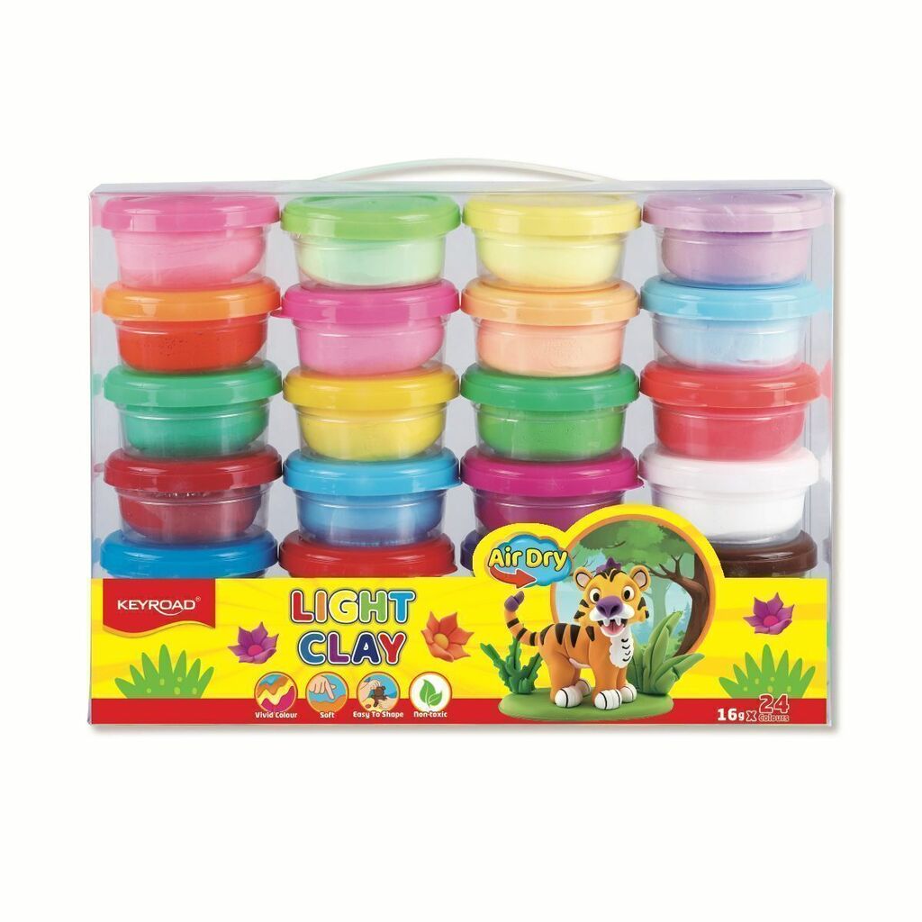 KIT KEYROAD DE MASA PARA MODELAR X 24 COLORES