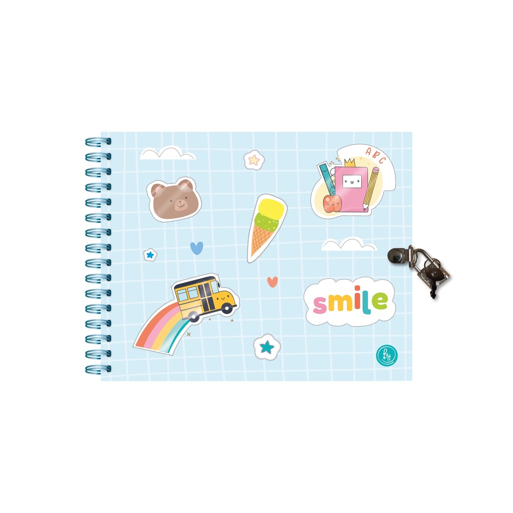 DIARIO INTIMO RY ANILLADO CON RELIEVE 17.5X14 50 HOJAS LINEA PASTEL 1093