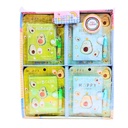 LIBRETA  CON BOTON + BOLIGRAFO PALTAS/HUELLAS/GATOS