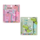 LIBRETA  MINI CON BOTON + BOLIGRAFO DINO/HAPPY DINO/PALTA/HUELLAS