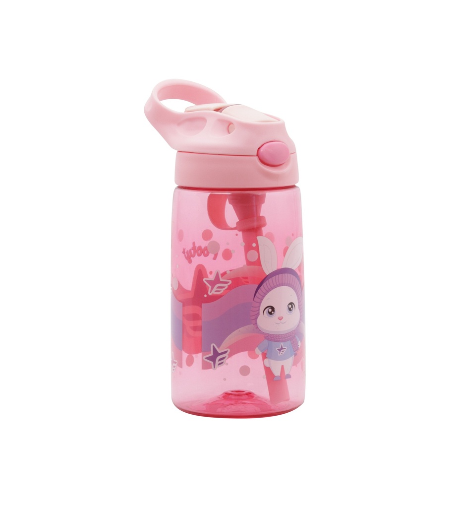 BOTELLA FOOTY PLASTICA 480ML OSO ROSA