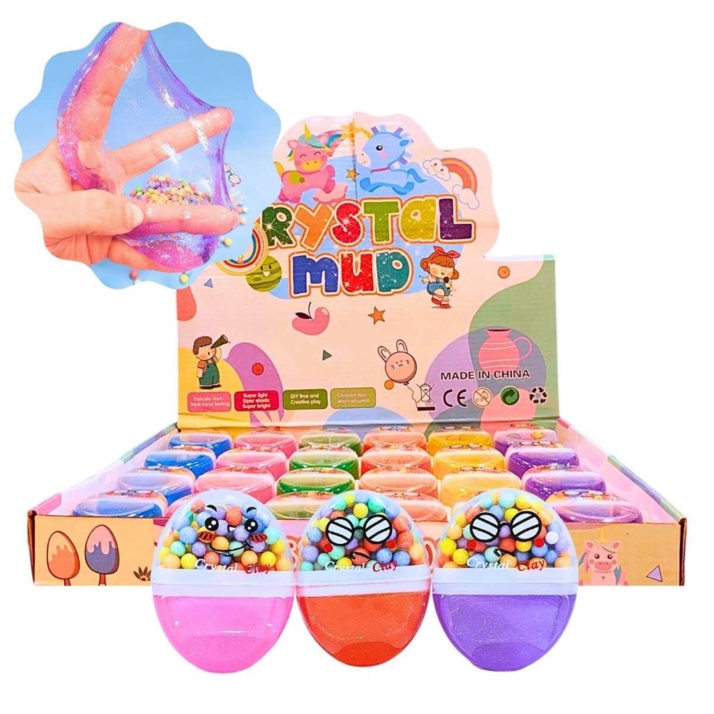 SLIME CAPSULA CON GLITTER Y CRUNCHY