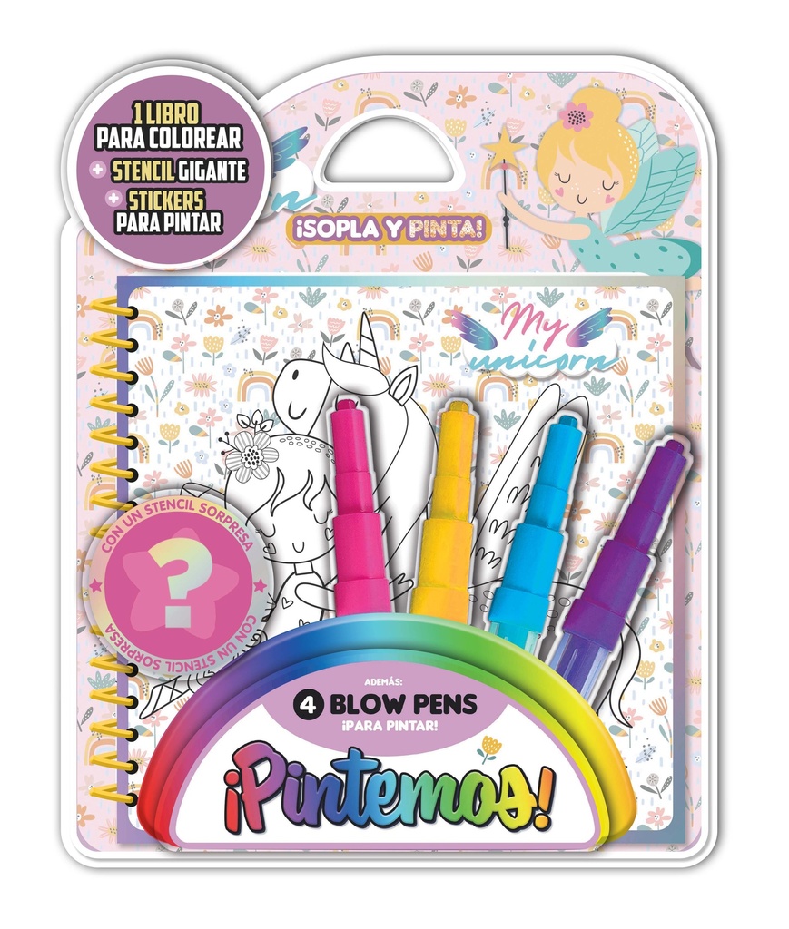 BLISTER VERTICE SOPLA Y PINTA UNICORNIOS