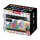 MARCADOR FILGO ALLOY DOBLE PUNTA X 24 TONOS SURTIDOS